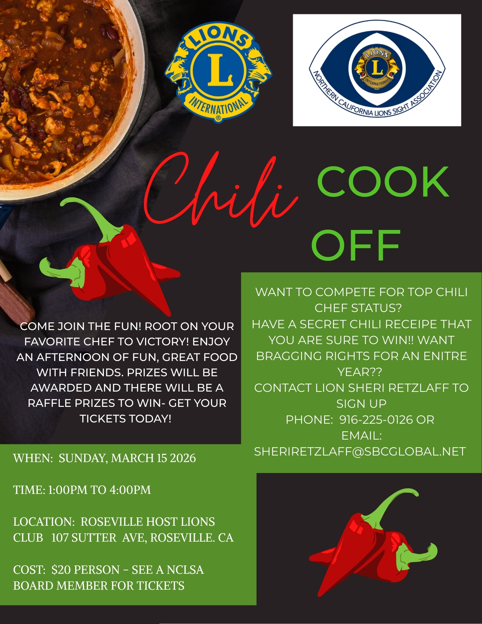 nclsa chili cook off flyer